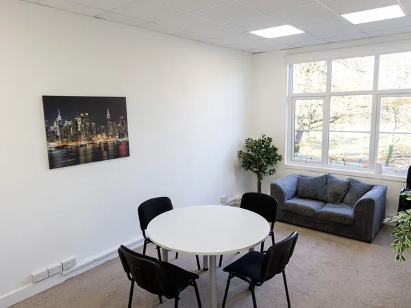 Meeting room with whiteboard at Index House, Ascot