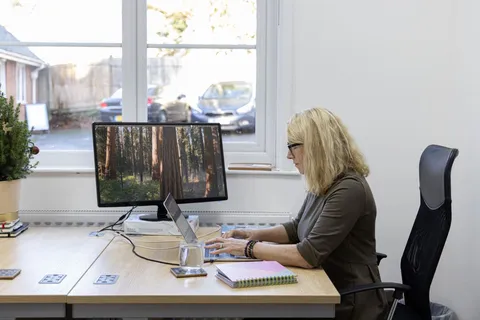 Office interior with plants at Index House
