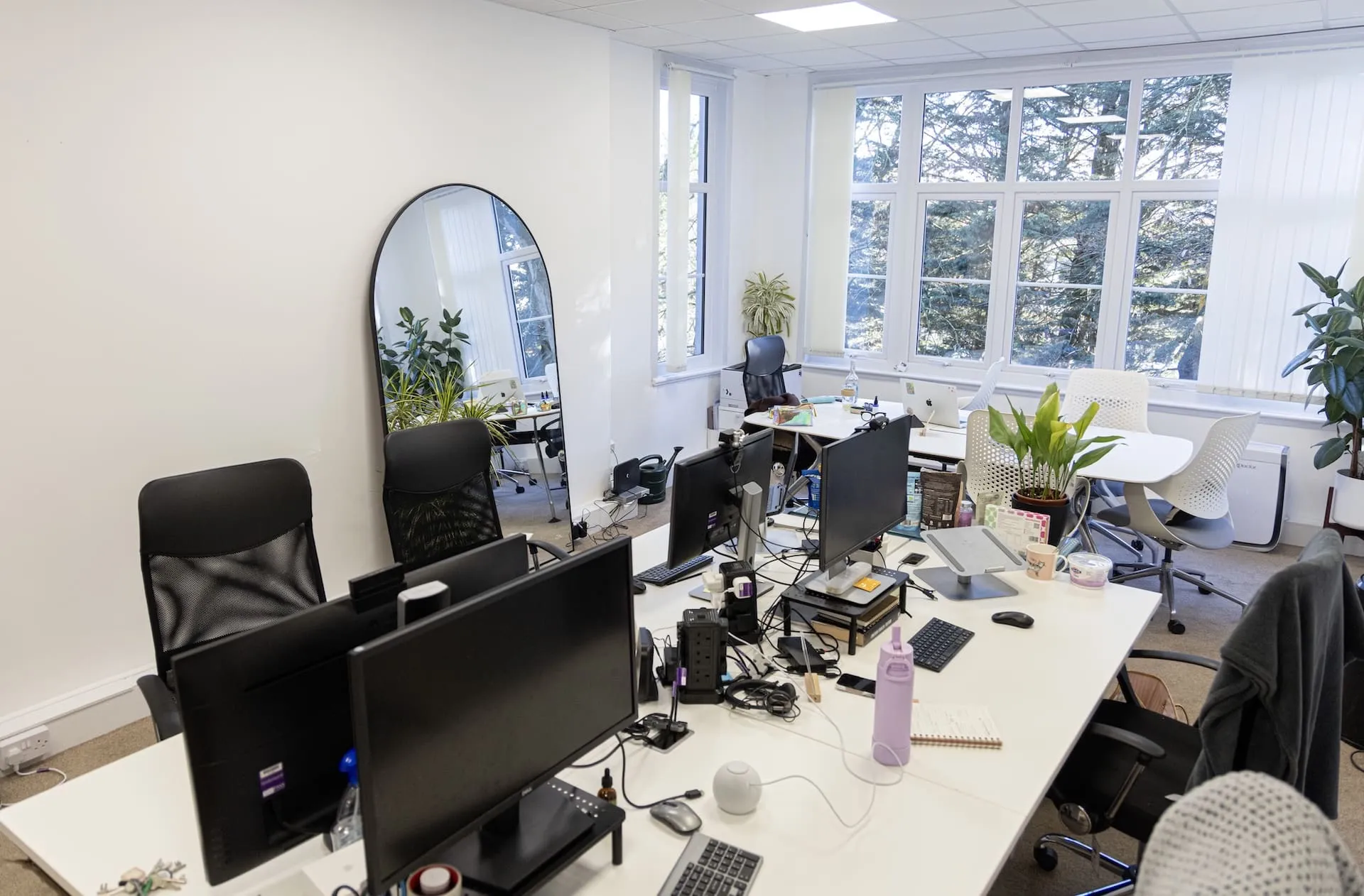 Serviced office cost in Berkshire: a furnished private office at Index House, Ascot, where rooms start at £795 a month plus VAT