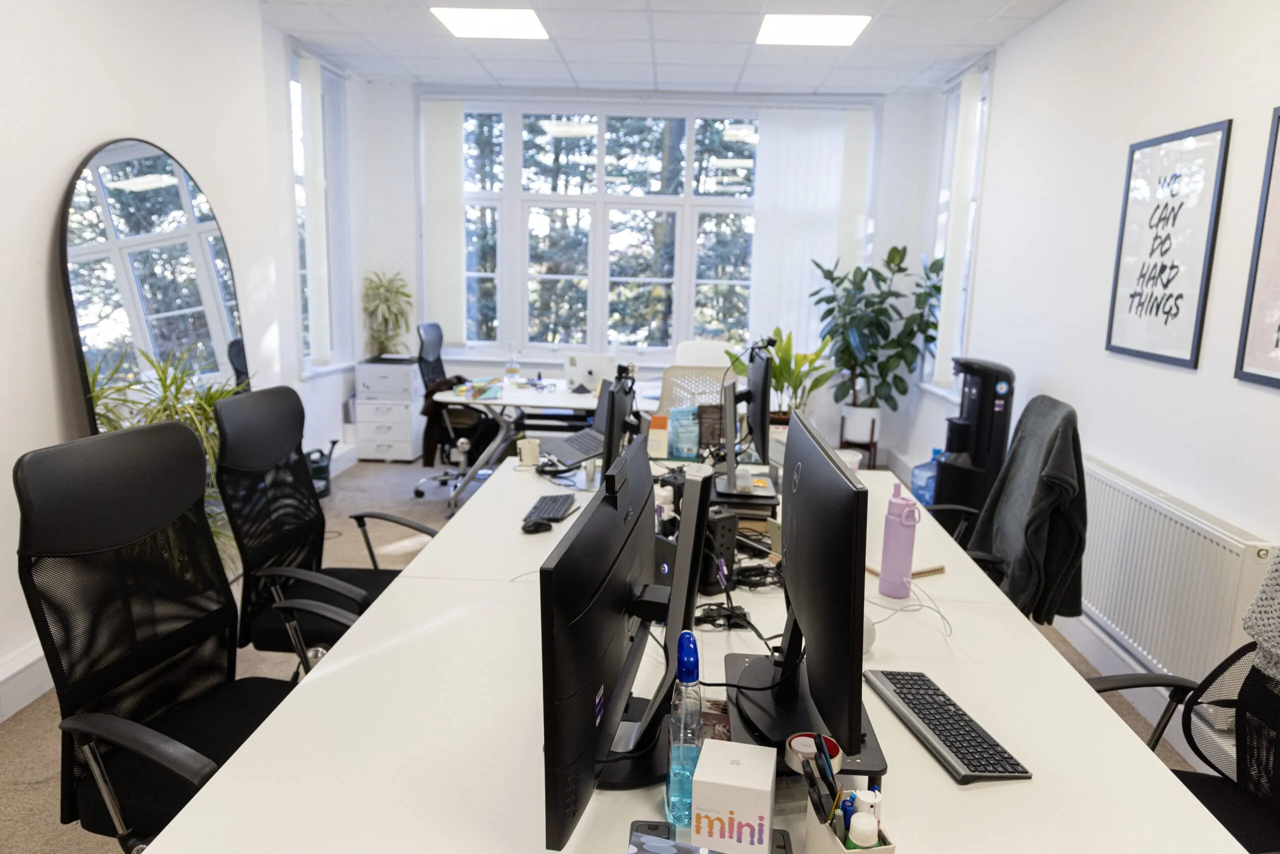 What is a serviced office: a furnished six-person office at Index House, Ascot, ready to move into